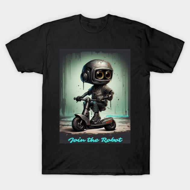 Skate Robot T-Shirt by ArtWearSplash